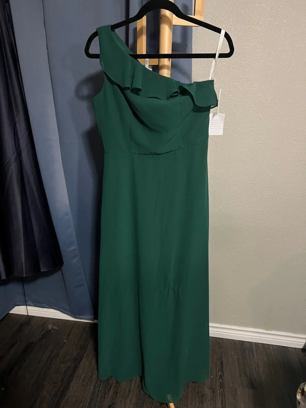 Children’s or Junior Bridesmaid Juniper One-Shoulder Ruffle Evening Dress - Picture 2 of 7
